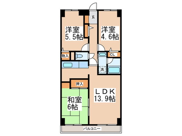 ビュ－ハイツ高山の物件間取画像